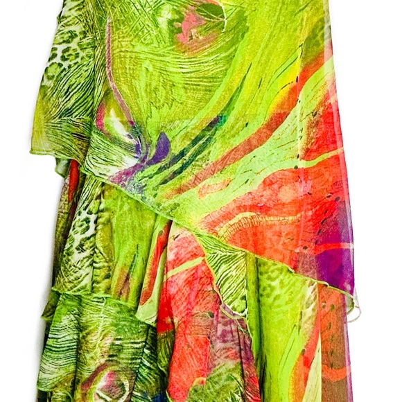 Beautiful Vibrant Peacock Inspired Dress *NWT - Picture 5 of 14